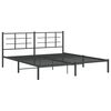 vidaXL Estrutura de cama em metal com cabeceira 180x200 cm preto