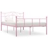 vidaXL Estrutura de cama 120x200 cm metal rosa