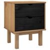 vidaXL Mesa-de-cabeceira OTTA Preto 45 x 39 x 57 cm