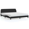 vidaXL Estrutura de cama Dover couro artificial preto e branco