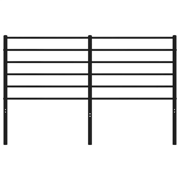 vidaXL Cabeceira de substitui&ccedil;&atilde;o 140 cm metal preto