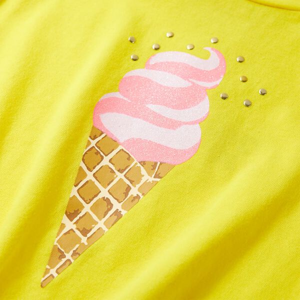 T-shirt de criança amarelo 140