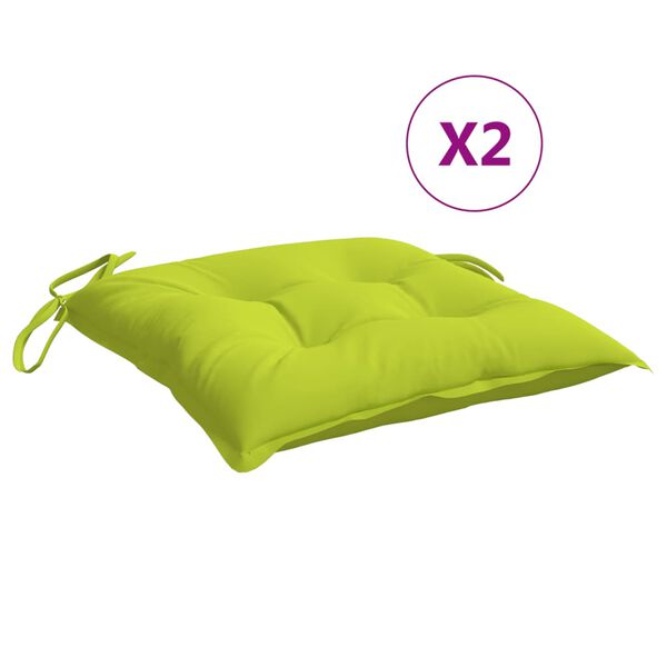 vidaXL Almofad&otilde;es de cadeira 2 pcs tecido oxford verde brilhante