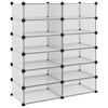 vidaXL Sapateira 94,5x36,5x106 cm PP transparente