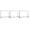 vidaXL Unidades 2 prateleiras p/ pneus 3pcs 110x40x110 cm a&ccedil;o prateado