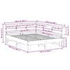 vidaXL Cama com estante sem colch&atilde;o 150x200 cm pinho maci&ccedil;o branco