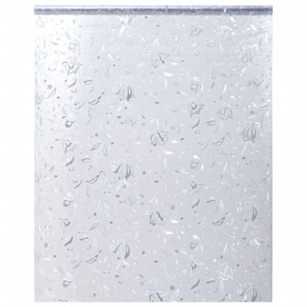 vidaXL Pel&iacute;cula para janela fosca 60x500 cm PVC padr&atilde;o de flor