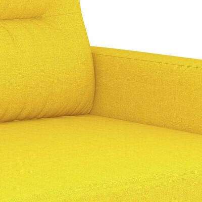 vidaXL Sofá de 3 lugares 180 cm tecido amarelo-claro