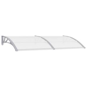 vidaXL Toldo para porta 200x75 cm PC cinzento e transparente