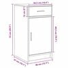 vidaXL Buffet com gaveta Cinzento 40 x 40,5 x 75 cm Madeira processada
