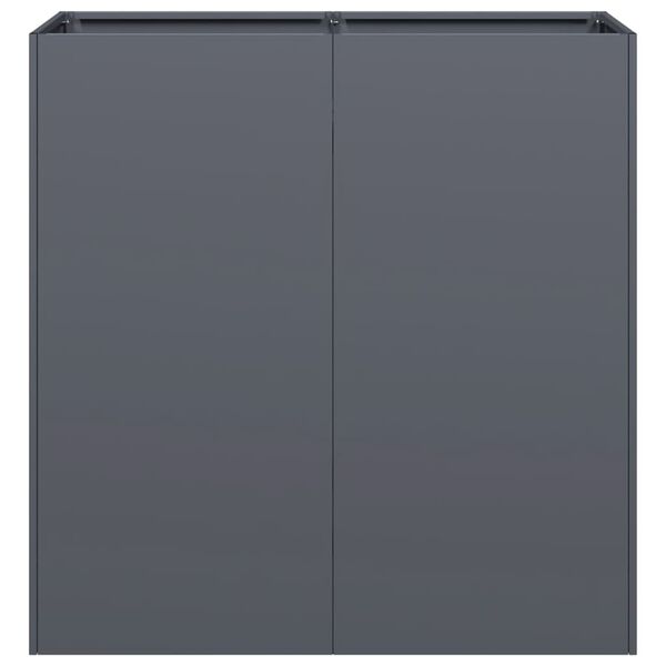 vidaXL Vaso/floreira 80x40x80 cm a&ccedil;o laminado a frio antracite