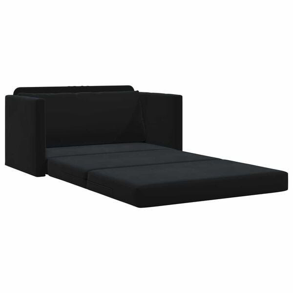 vidaXL Sof&aacute;-Cama 110cm Preto Veludo