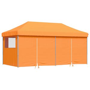 vidaXL Tenda de Festa Laranja com Estrutura Azul Tecido Oxford