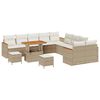 vidaXL Conjunto de Sof&aacute; de Jardim 13 unid. 12-N&uacute;mero de lugares Bege