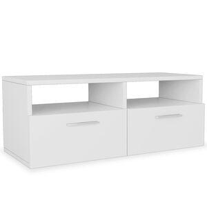 vidaXL Móvel de TV em aglomerado 95x35x36 cm branco