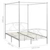 vidaXL Estrutura de cama com dossel metal branco 140x200 cm