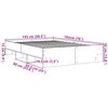 vidaXL Estrutura cama s/ colch&atilde;o derivados de madeira carvalho fumado