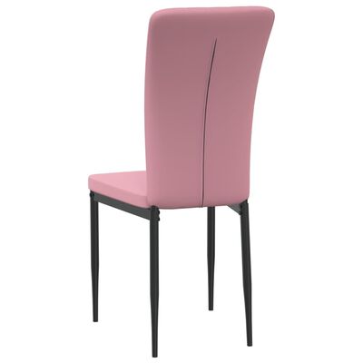 vidaXL Cadeiras de jantar 2 pcs veludo rosa