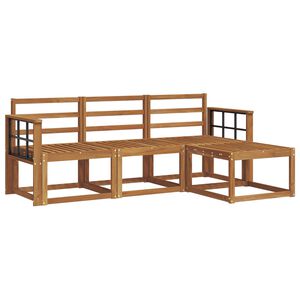 vidaXL Conjunto de Sof&aacute;s para Exterior 4 pcs Natural