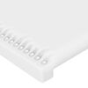 vidaXL Cama com molas/colchão 200x200 cm couro artificial branco