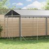 vidaXL Canil de exterior com teto 3x9x2,5 m a&ccedil;o galvanizado prateado
