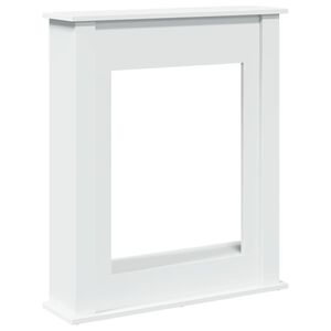 vidaXL Cornija de lareira 75x20x87,5 cm derivados de madeira branco