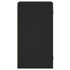 vidaXL Arm&aacute;rio de parede c/ portas de vidro 35x37x68,5 cm preto