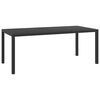 vidaXL Mesa de jardim em alum&iacute;nio e WPC 185x90x74 cm preto