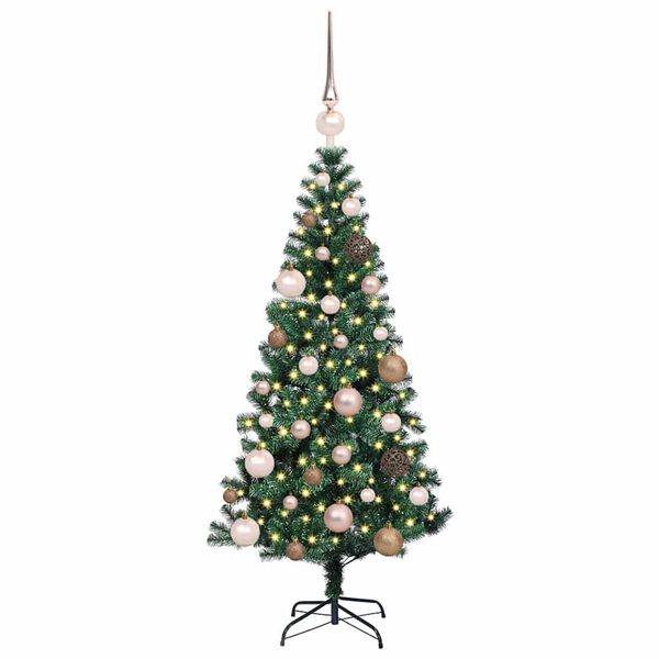 vidaXL &Aacute;rvore de Natal Artificial Pr&eacute;-iluminada Verde 120 cm