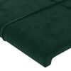 vidaXL Cabeceira Verde Escuro 80x5x118/128 cm Veludo