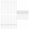 vidaXL Poste de Cerca 11 pcs Prateado 160 cm A&ccedil;o