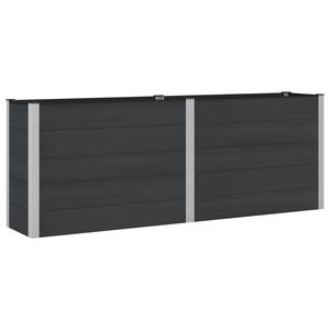 vidaXL Canteiro de jardim elevado Preto 250 x 50 x 91 cm