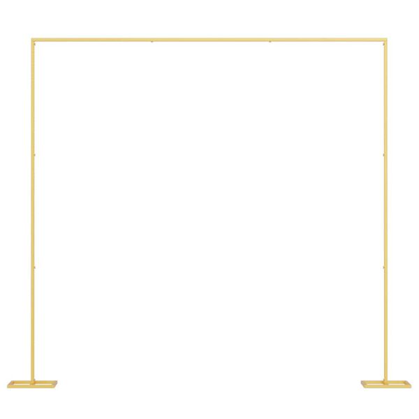 vidaXL Arco de Casamento Ouro 338 x 35 x 300 cm A&ccedil;o