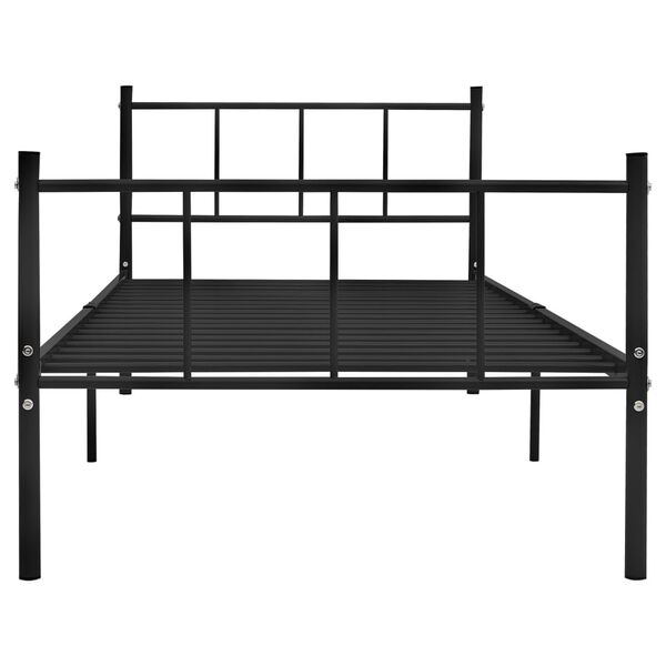 vidaXL Estrutura de cama 90x200 cm metal preto