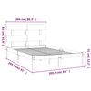 vidaXL Estrutura de cama 200x200 cm madeira maciça preto