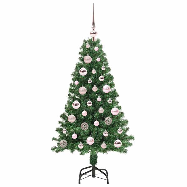 vidaXL &Aacute;rvore de Natal Artificial Verde 120 cm PVC, A&ccedil;o e Pl&aacute;stico