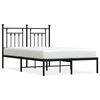 vidaXL Estrutura de cama com cabeceira 120x190 cm metal preto