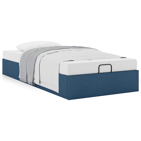 vidaXL Estrutura de cama otomana sem colchão 80x200 cm azul