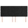 vidaXL Cabeceira Preta 180x7x118/128 cm Veludo
