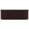 vidaXL Canteiro de jardim elevado Castanho 240 x 80 x 81 cm Aço