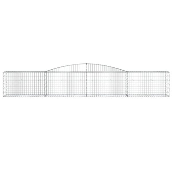 vidaXL Cestos gabião arqueados 2 pcs 400x50x60/80 cm ferro galvanizado