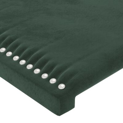vidaXL Cabeceira de cama 2 pcs veludo 100x5x78/88 cm verde-escuro