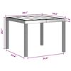 vidaXL Mesa de Jantar para Jardim Antracite 100 x 100 x 73 cm vime PE