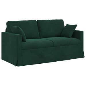vidaXL Sof&aacute; Verde Escuro 158 x 78 x 80 cm Veludo