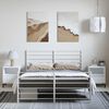 vidaXL Estrutura de cama com cabeceira e pés 150x200 cm metal branco