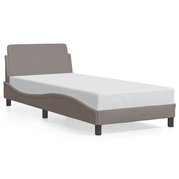 vidaXL Estrutura de cama com cabeceira Dover tecido 90x200 cm