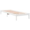 vidaXL Cama extra longa sem colch&atilde;o 90x210 cm pinho maci&ccedil;o branco