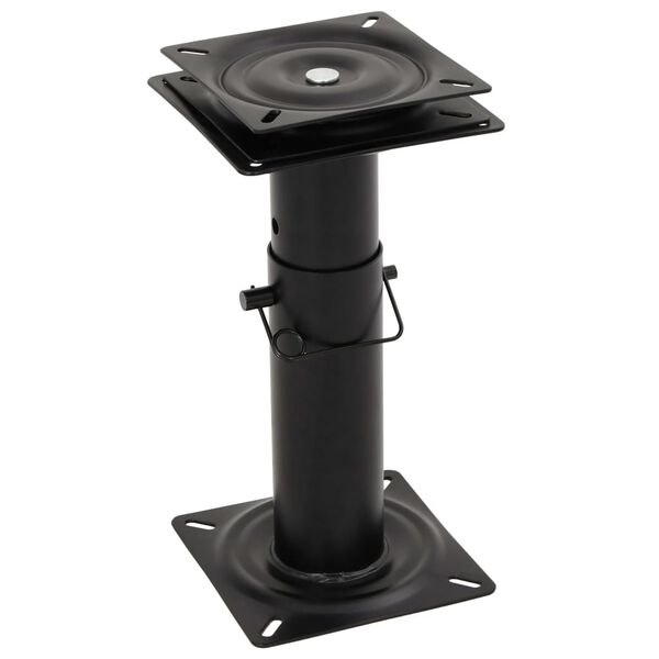 vidaXL 2 pcs pedestal p/ banco de barco ajust&aacute;vel girat&oacute;rio a 360&deg; a&ccedil;o