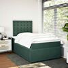 vidaXL Cama boxspring com colch&atilde;o 120x190 cm veludo verde-escuro