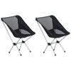vidaXL Cadeiras campismo dobr&aacute;veis c/ saco 2 pcs 54x50x65 cm alum&iacute;nio
